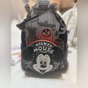 Disney Loungefly Black and White Mickey Club Backpack
